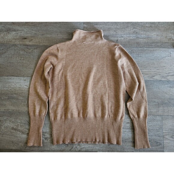 FRENCH CONNECTION Size Medium Rust Brown Mock Neck Pullover Long Sleeve Sweater - Picture 2 of 7